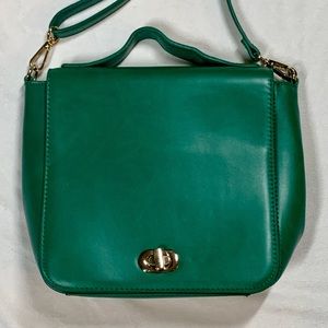 BP Convertible Green Vegan Leather Box Bag